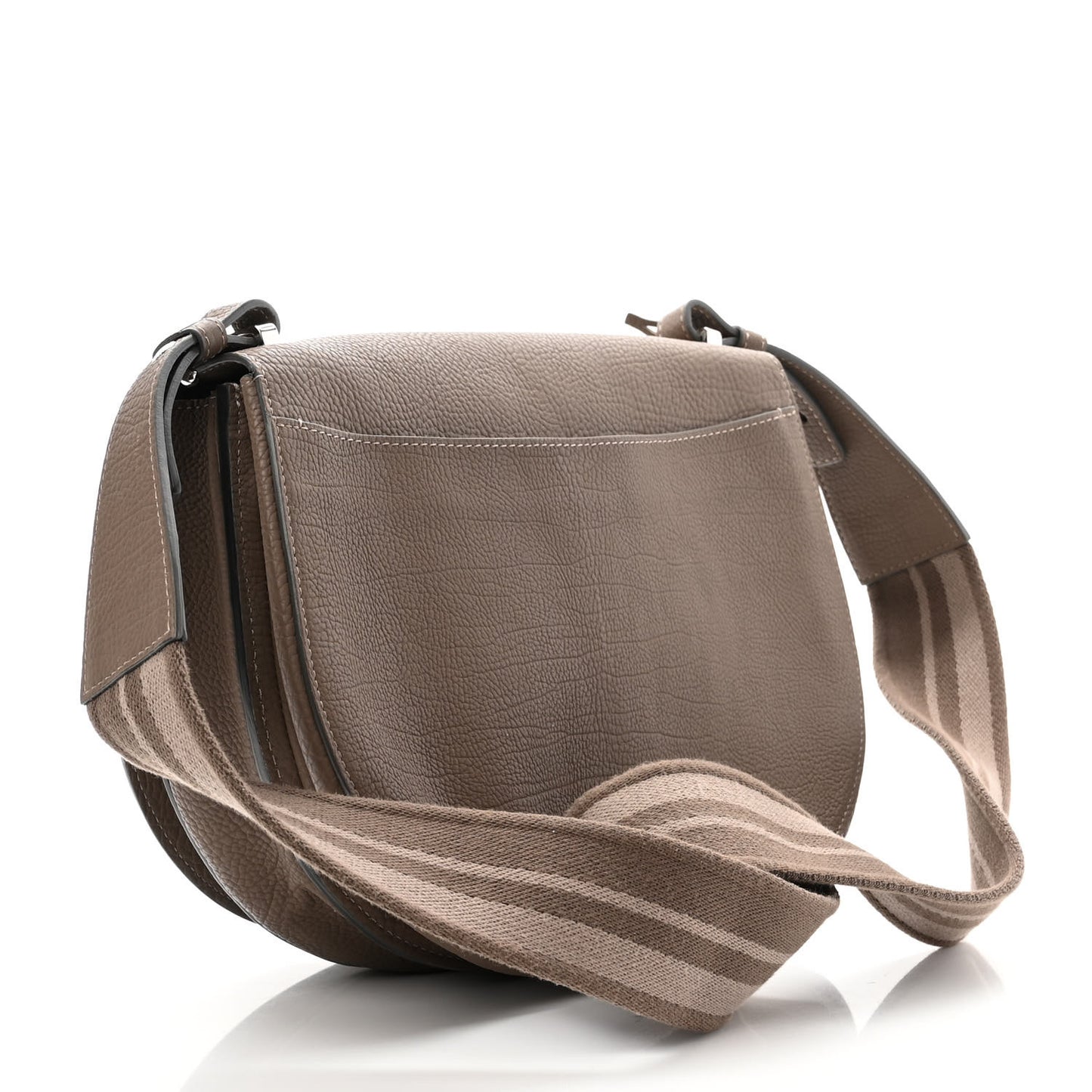Crispy Calfskin Le Mutin MM Saddle Bag Taupe