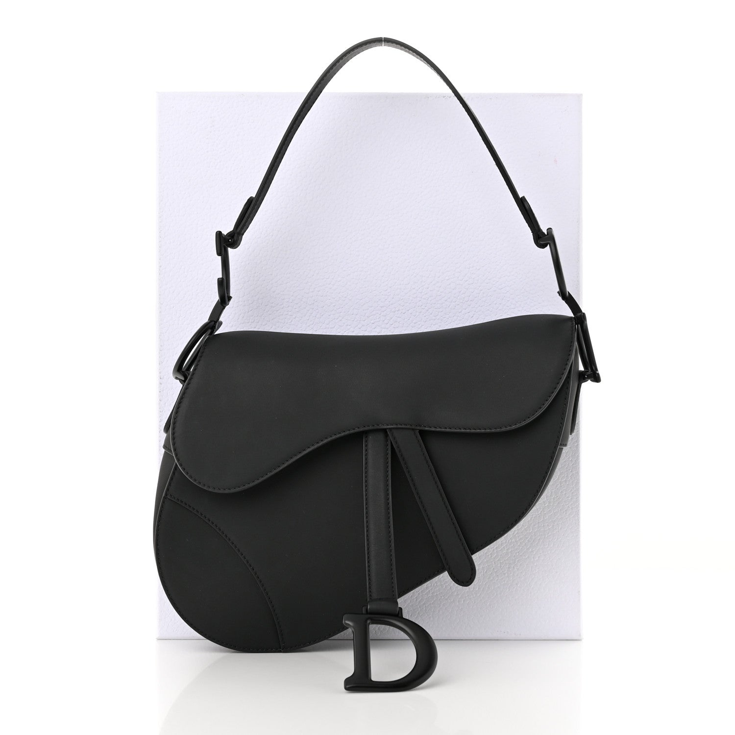 Christian Dior Ultra Matte Calfskin Saddle Bag Black 11 of 11