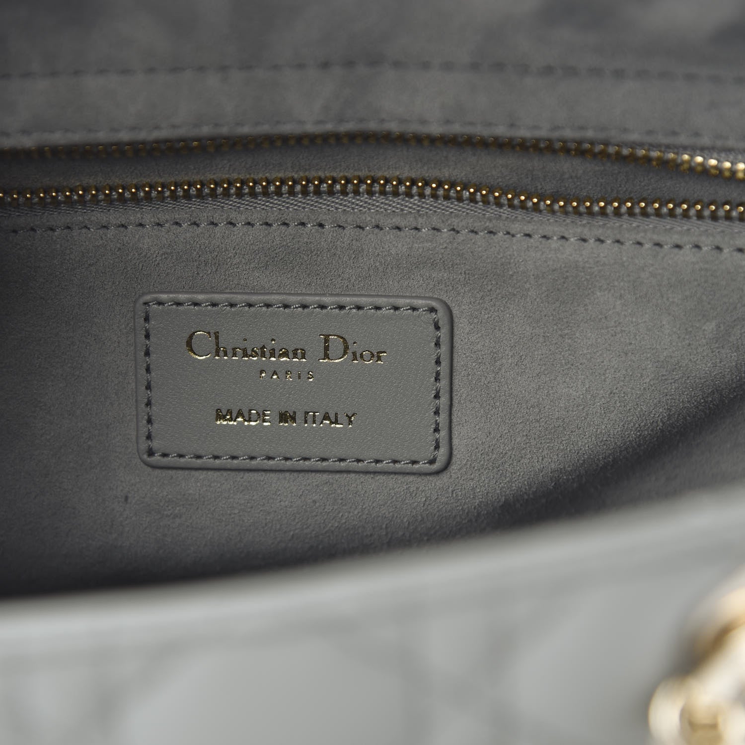 Christian Dior Lambskin Cannage Medium Lady Dior Grey 7 of 12