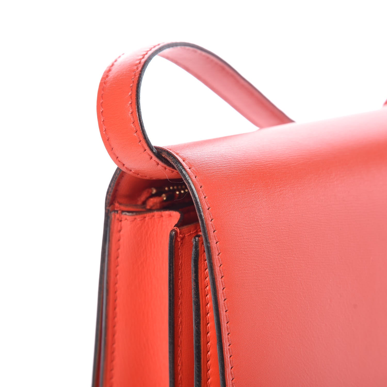Celine Box Calfskin Medium Classic Box Flap Bag Poppy 10 of 14