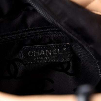Chanel Calfskin Quilted Medium Cambon Tote Beige Black 6 of 9