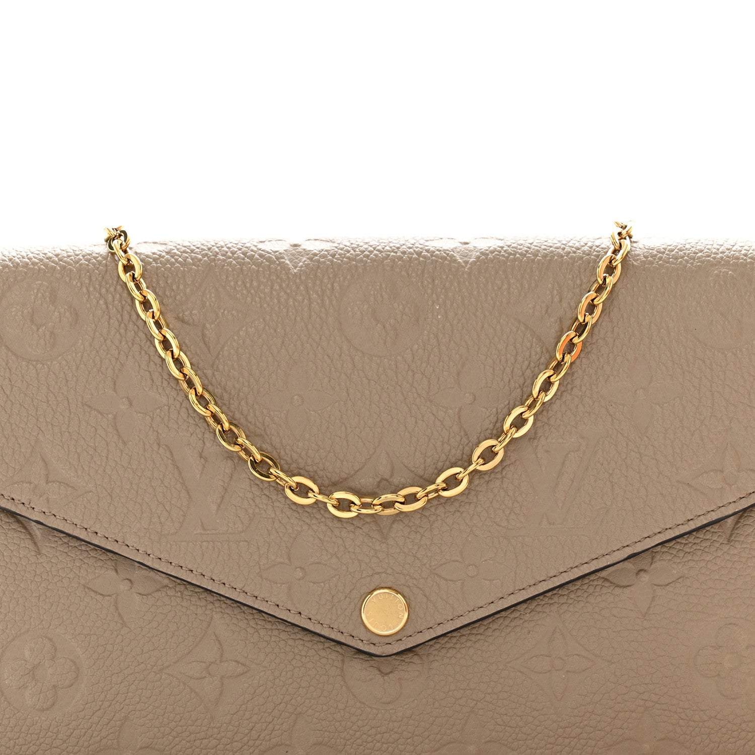 Louis Vuitton Empreinte Pochette Felicie Chain Wallet Tourterelle 8 of 13