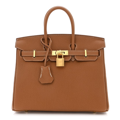 Hermes Togo Birkin 25 Gold 1 of 11