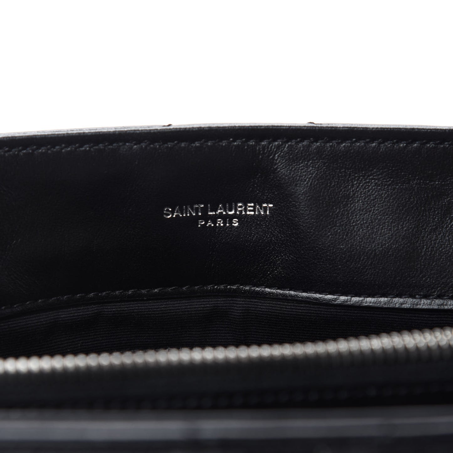 Calfskin Y Quilted Monogram Medium Loulou Chain Satchel Black