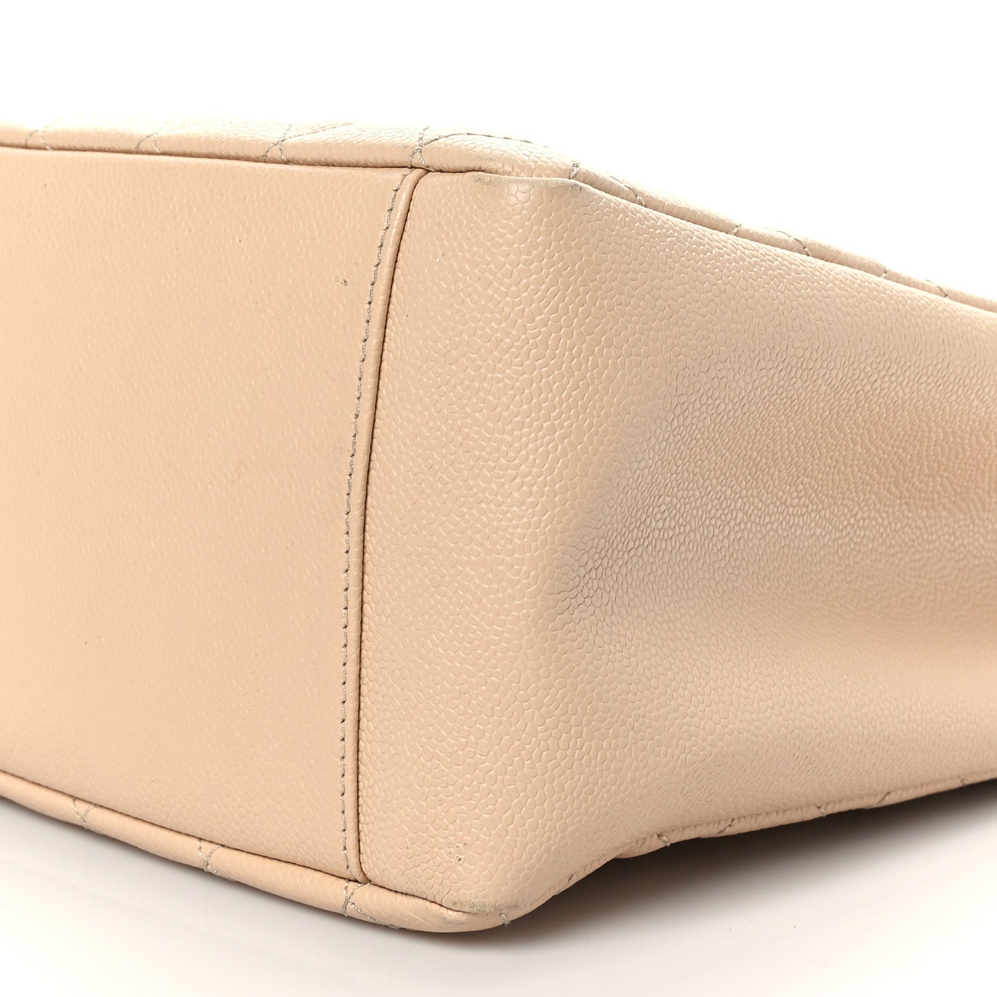 Caviar Quilted Grand Shopping Tote GST Beige Clair