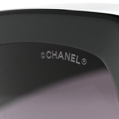 Chanel Acetate Rectangle Sunglasses 5435-A Black 8 of 10