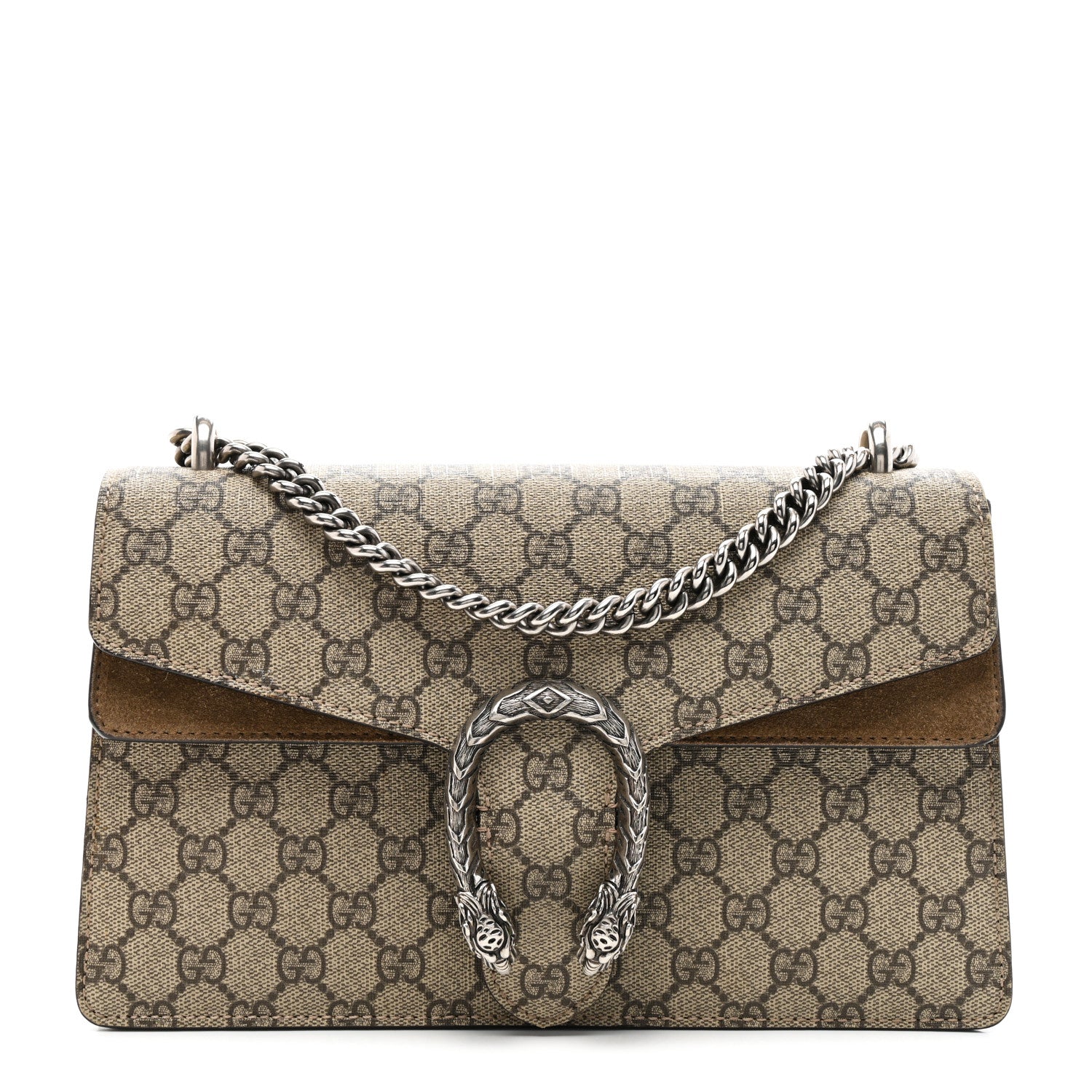 Gucci GG Supreme Monogram Small Dionysus Shoulder Bag Taupe 1 of 14