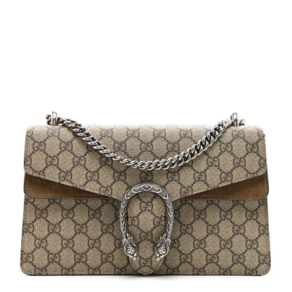 Gucci GG Supreme Monogram Small Dionysus Shoulder Bag Taupe 1 of 14