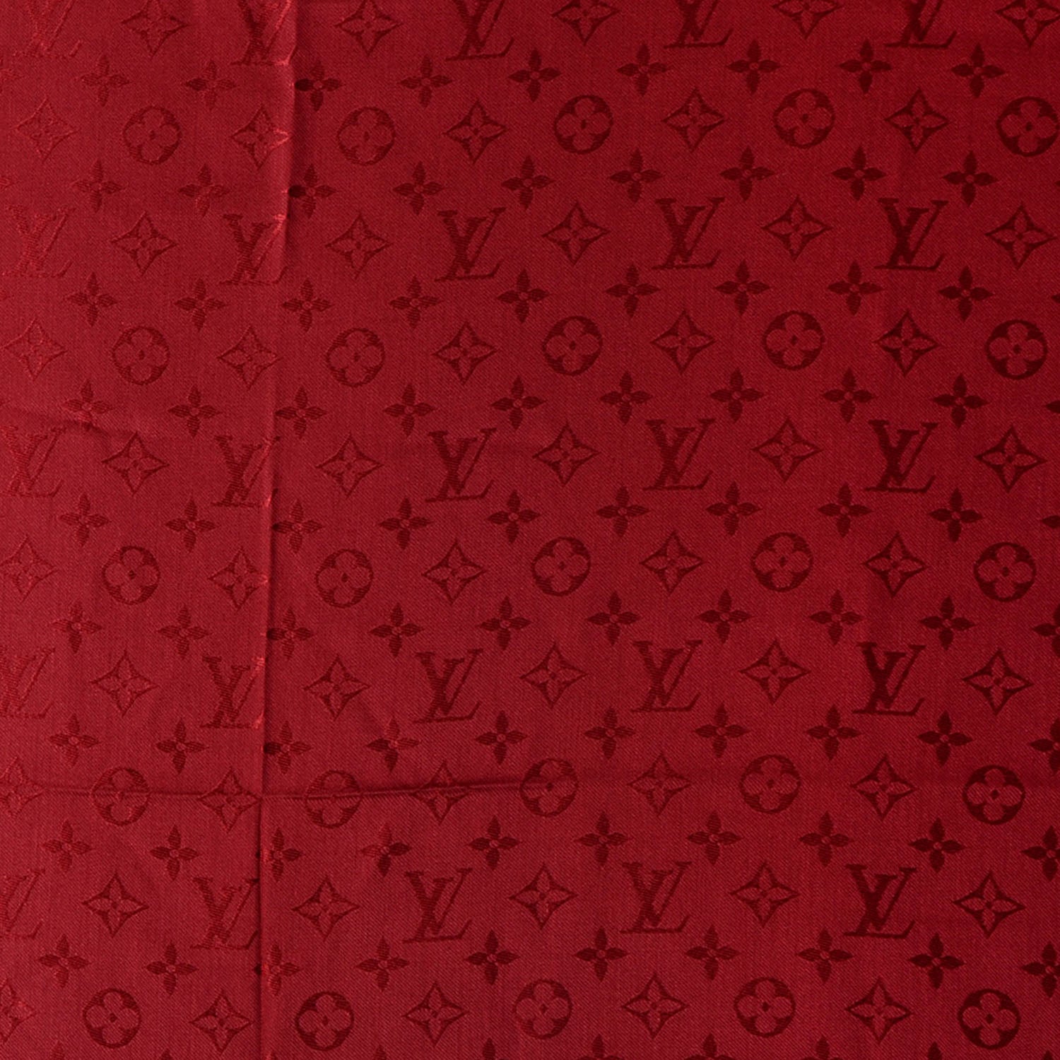 Louis Vuitton Silk Wool Monogram Shawl Pomme D'Amour 1 of 5