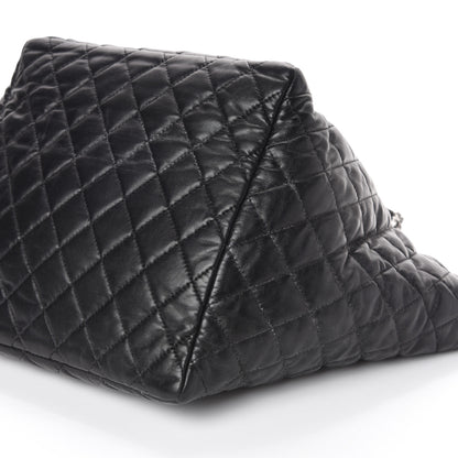 Chanel Lambskin Quilted Week End on Mars Tote Black 10 of 10
