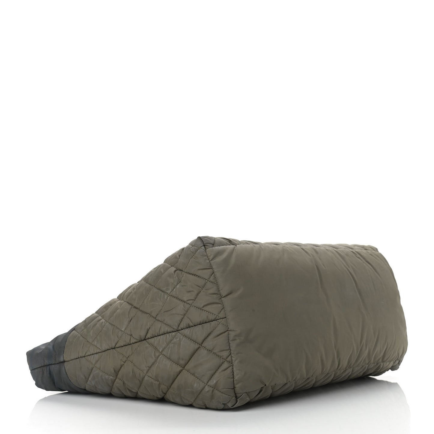 Nylon Quilted Large Coco Cocoon Tote Khaki
