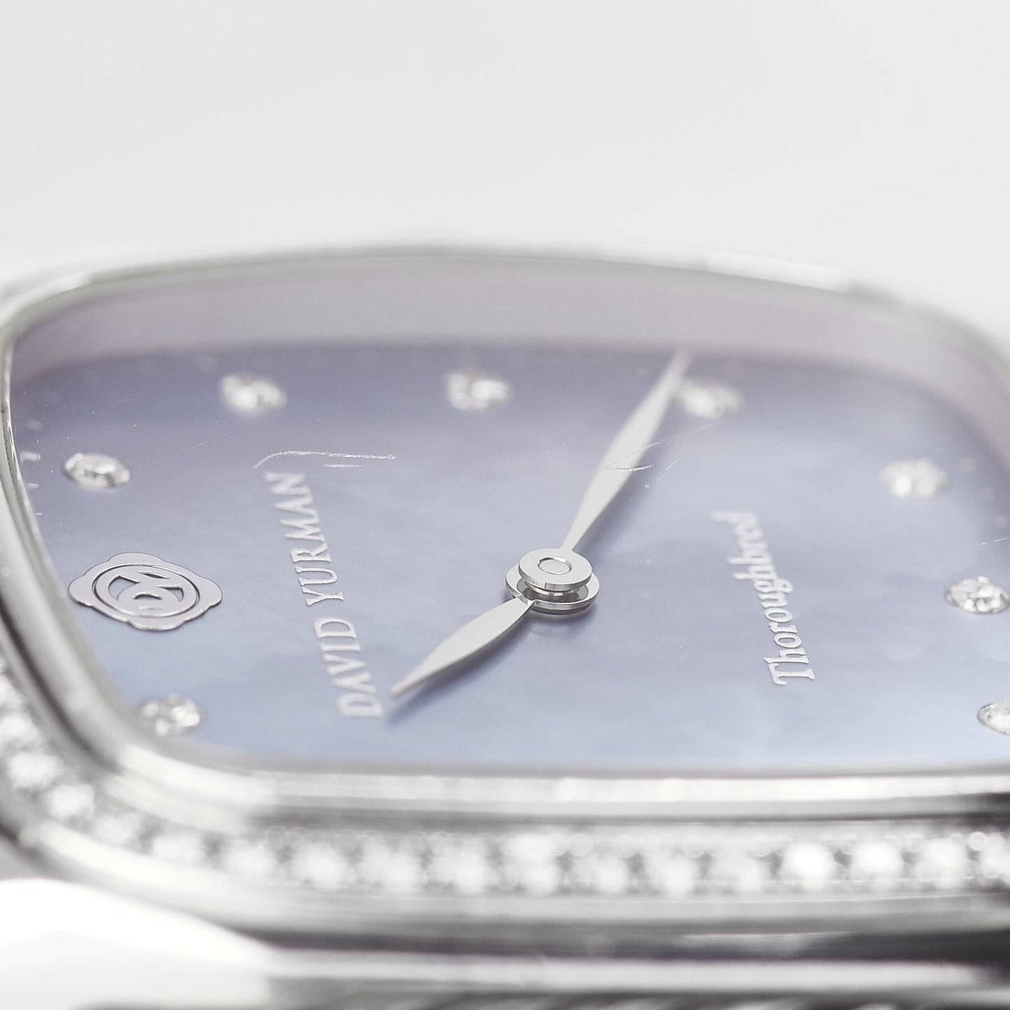 Stainless Steel Diamond Bezel Blue Mother of Pearl 32mm Thoroughbred Quartz Watch