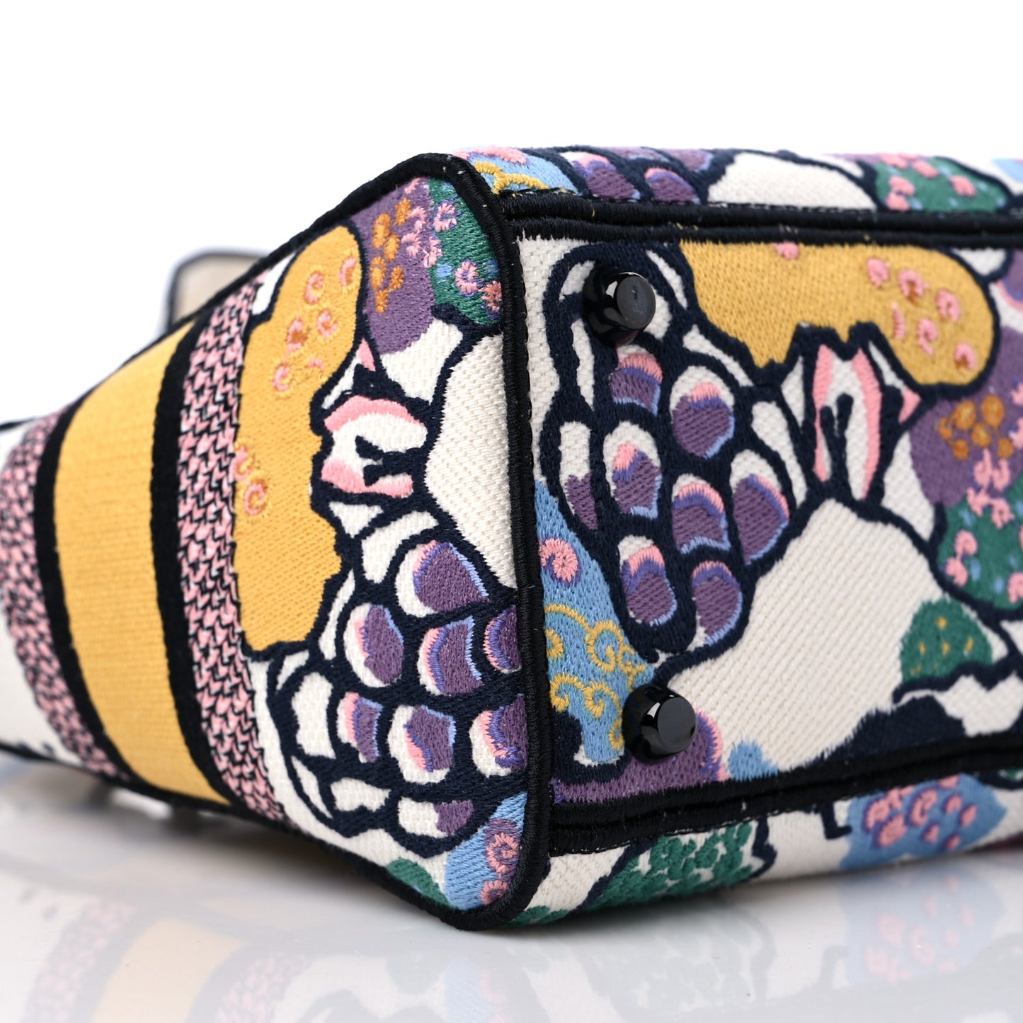 Canvas Embroidered Ciel De Reve Medium Lady D-Lite Latte Multicolor