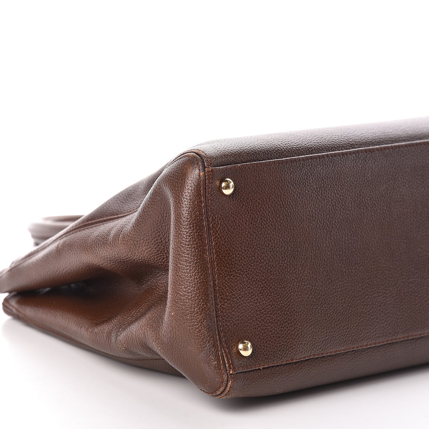 Calfskin Cerf Executive Shopper Tote Brown