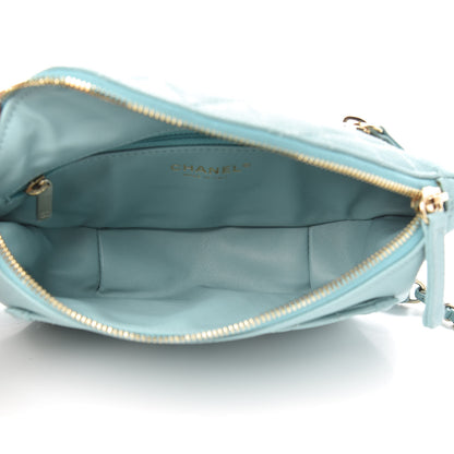 Chanel Caviar Quilted Filigree Waist Bag Light Blue 5 of 10