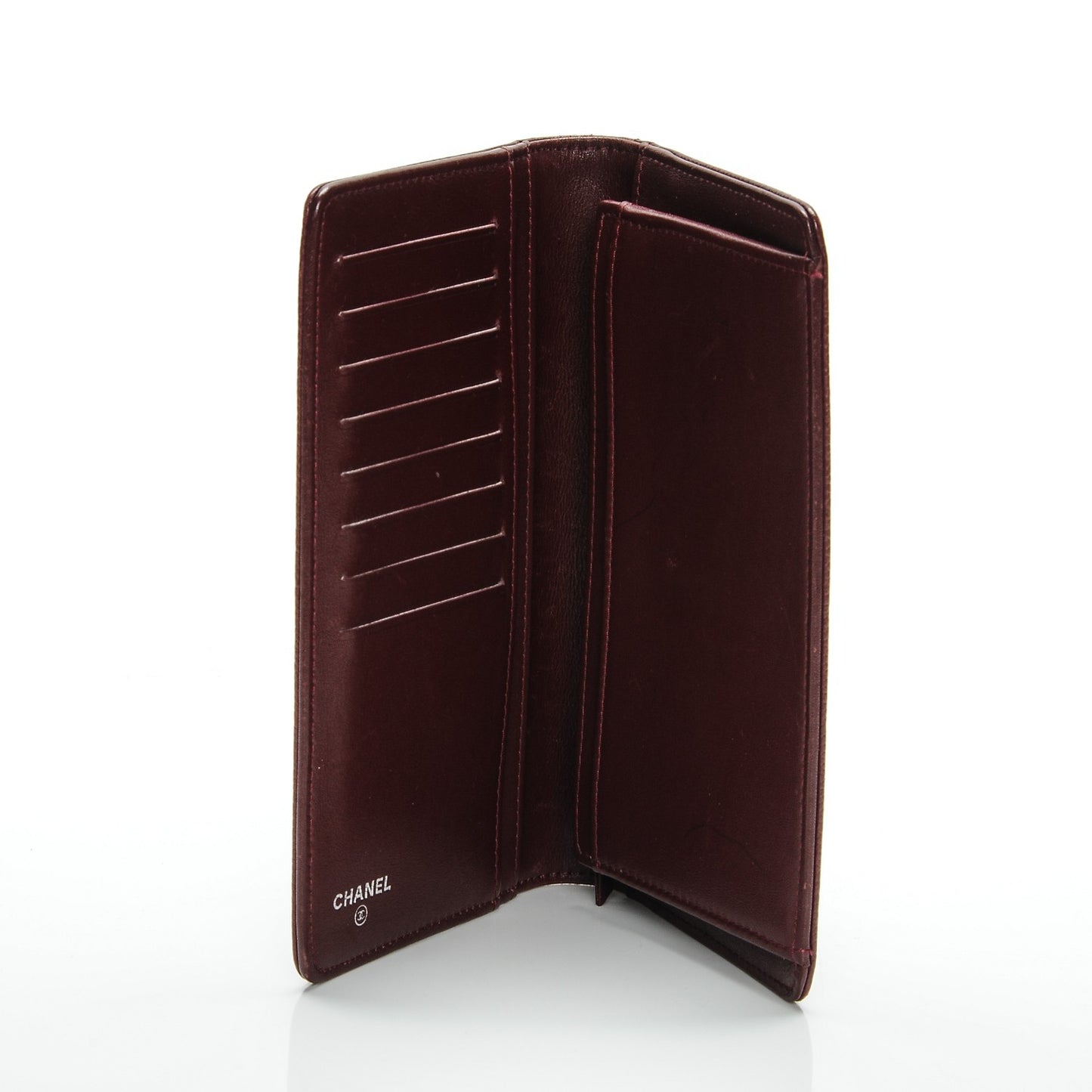 Caviar Timeless CC Yen Wallet Burgundy