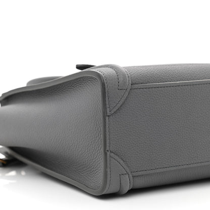 Celine Baby Drummed Calfskin Nano Luggage Kohl 9 of 10