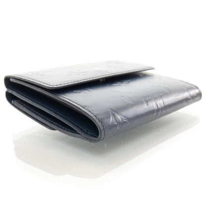 Louis Vuitton Mat Monogram Elise Wallet Blue 4 of 7