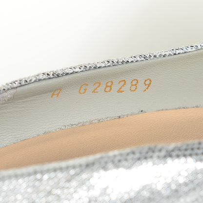 Chanel Caviar Tweed CC Cap Toe Pumps 39.5 Silver Black 7 of 8