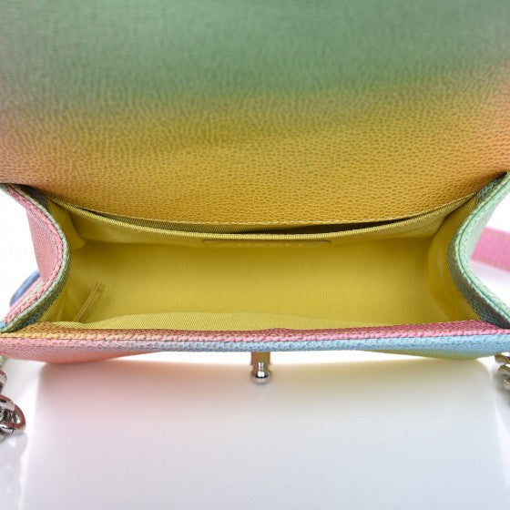Caviar Quilted Small Cuba Rainbow Boy Flap Multicolor