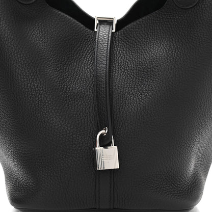 Hermes Taurillon Clemence Picotin Lock 22 MM Black 8 of 12