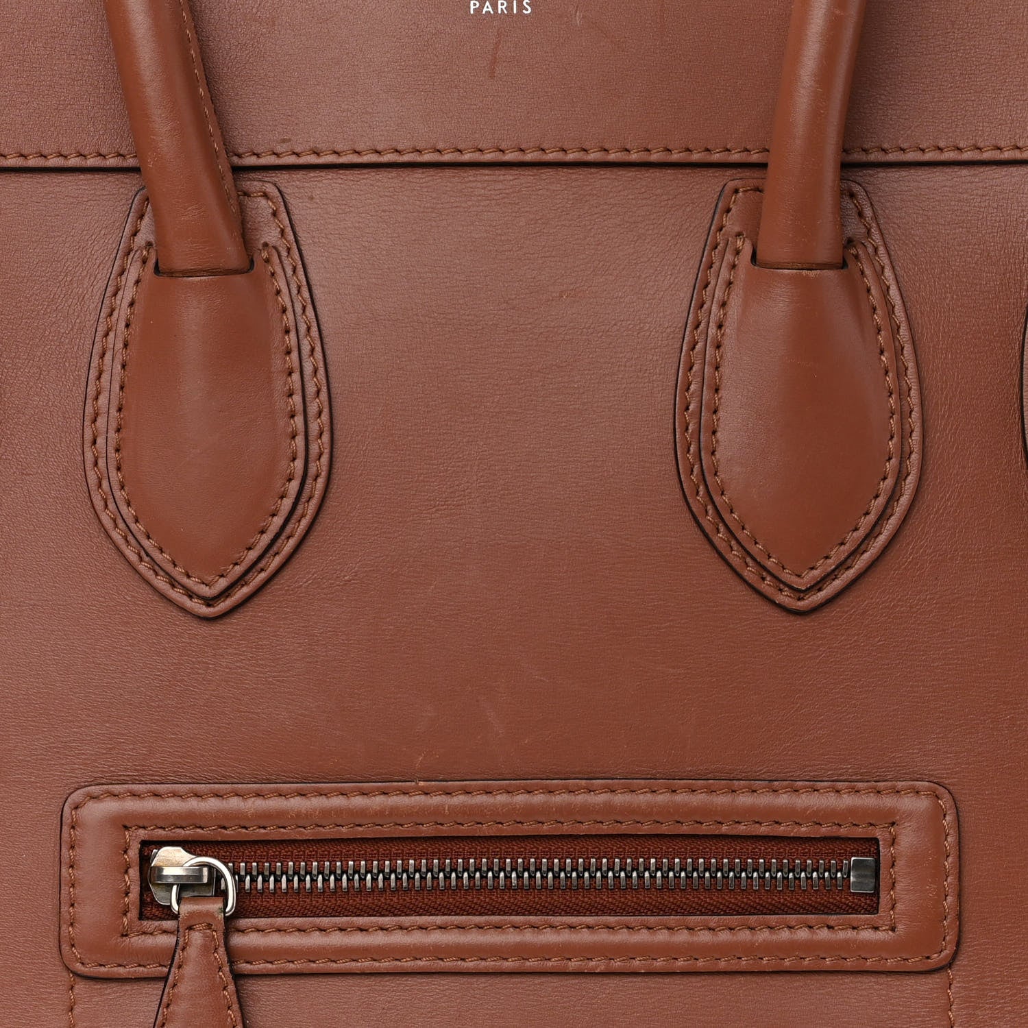 Celine Smooth Calfskin Mini Luggage Sienna 7 of 13
