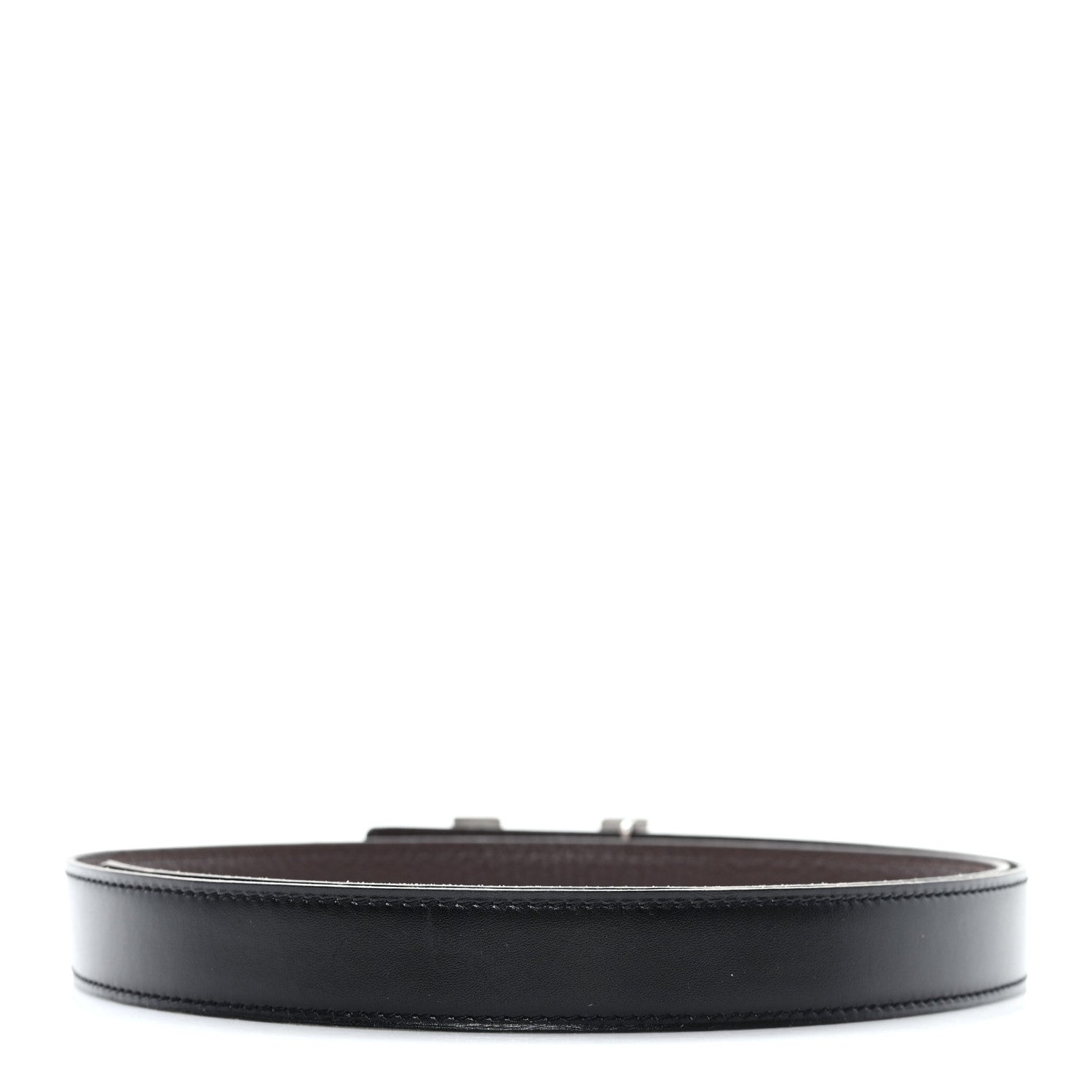Hermes Box Togo 18mm H Belt 90 Black Chocolate 2 of 5