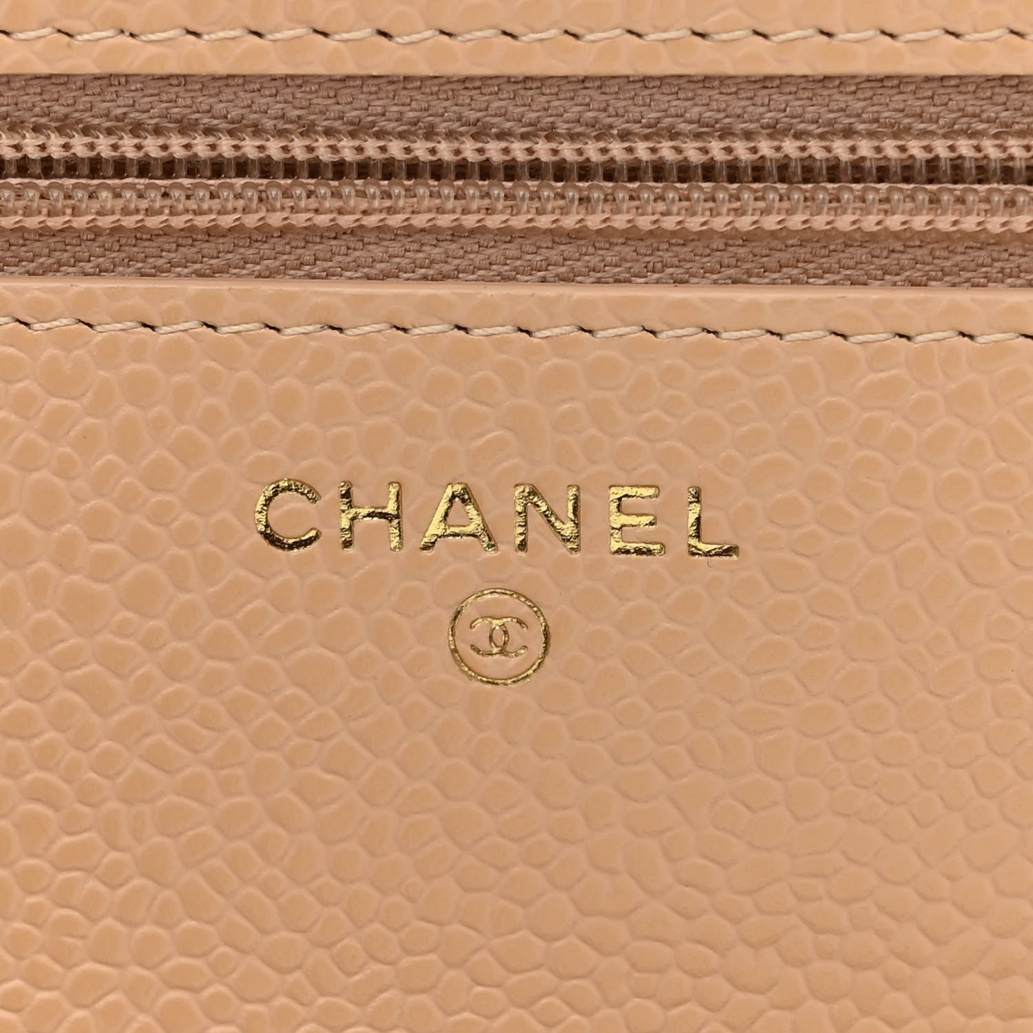 Chanel Caviar Quilted Wallet On Chain WOC Beige 6 of 12