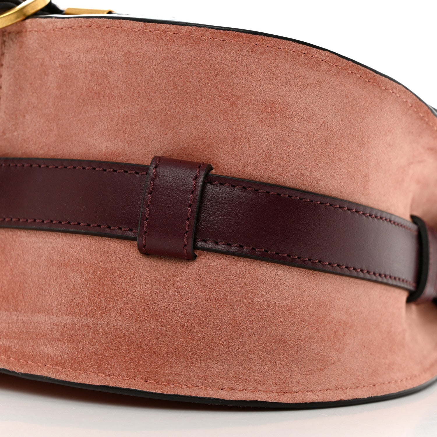 Chloe Suede Small Marcie Saddle Bag Canyon Rose 11 of 11