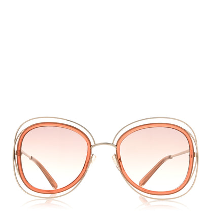 Chloe Oversized Carlina Sunglasses CE123S Gold Peach 2 of 7