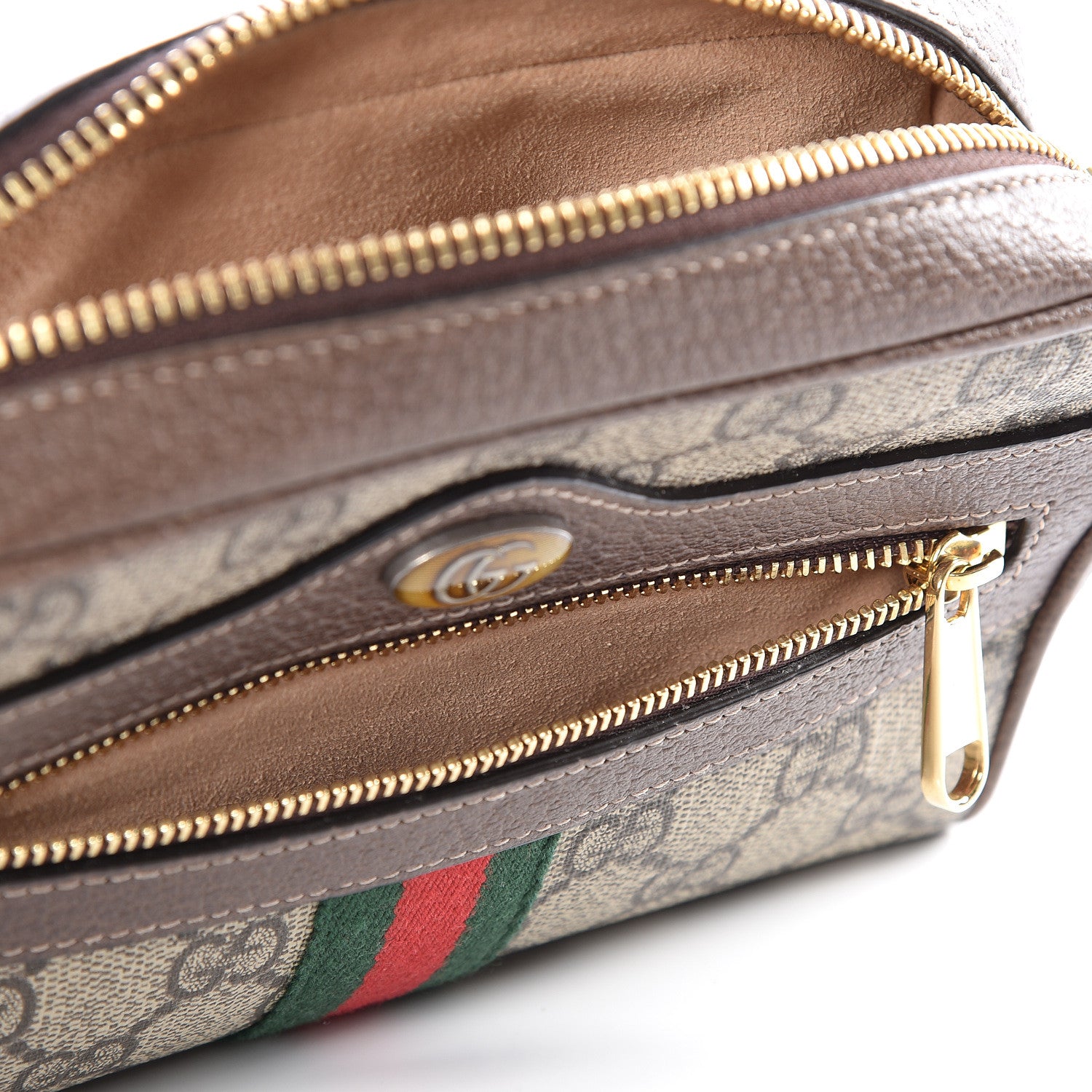 Gucci GG Supreme Monogram Web Mini Ophidia Shoulder Bag Brown 5 of 11