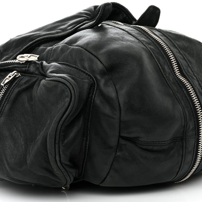 Alexander Wang Lambskin Marti Backpack Bag Washed Black Rhodium Hardware 8 of 17