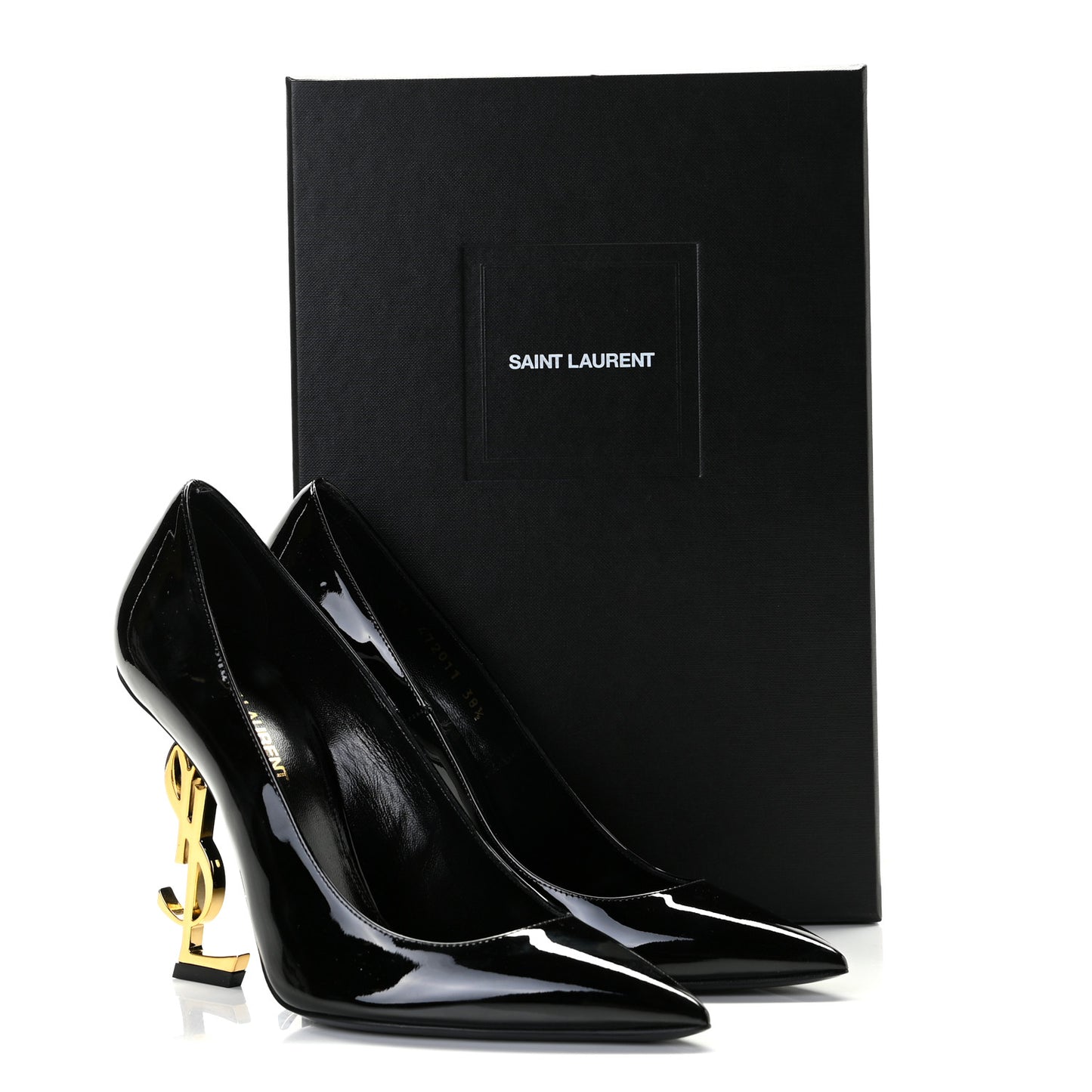 Patent Opyum 110 Pumps 38.5 Black Gold
