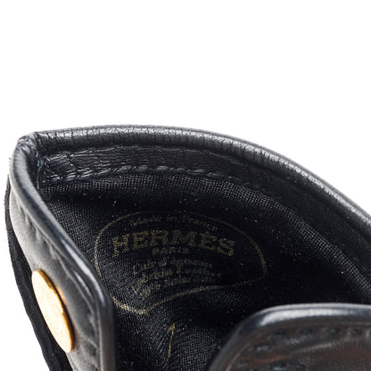 Hermes Lambskin Clous De Selle Gloves 7 Black 3 of 4