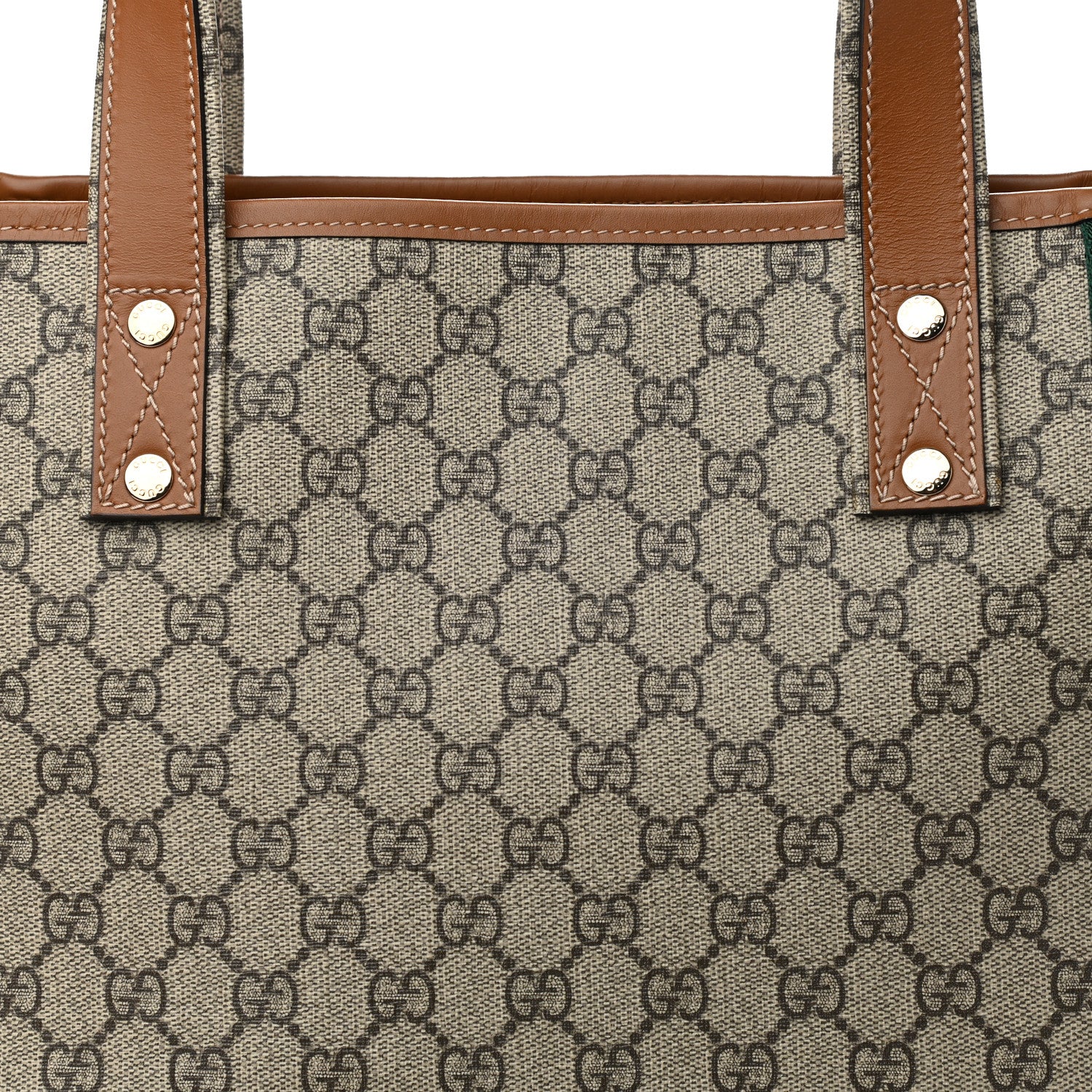 Gucci GG Plus Monogram Medium Signature Web Loop Tote Brown 10 of 12