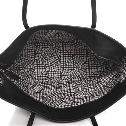 MCM Visetos Medium Anya Zip Top Shopper Tote Black 6 of 16