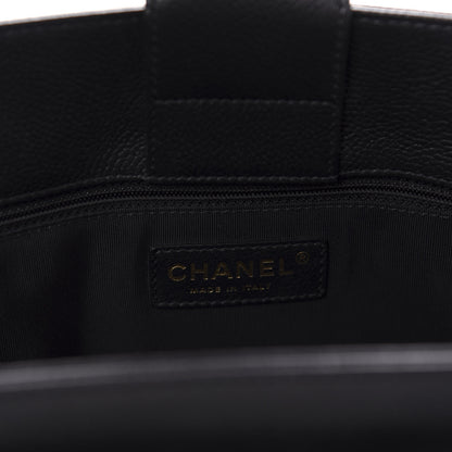 Chanel Calfskin Small Cerf Executive Shopper Tote Black 9 of 12