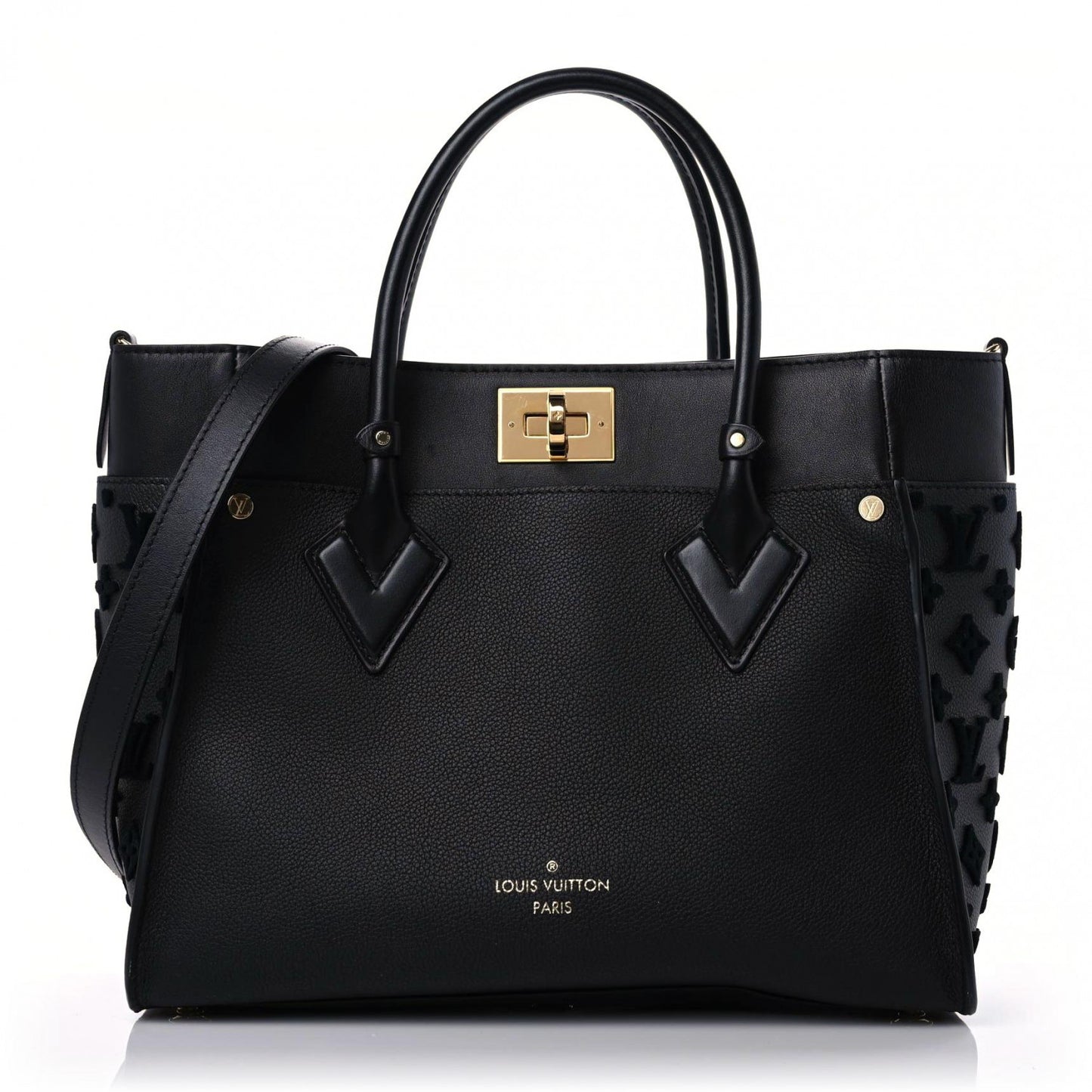 Calfskin Monogram Tufting On My Side Black