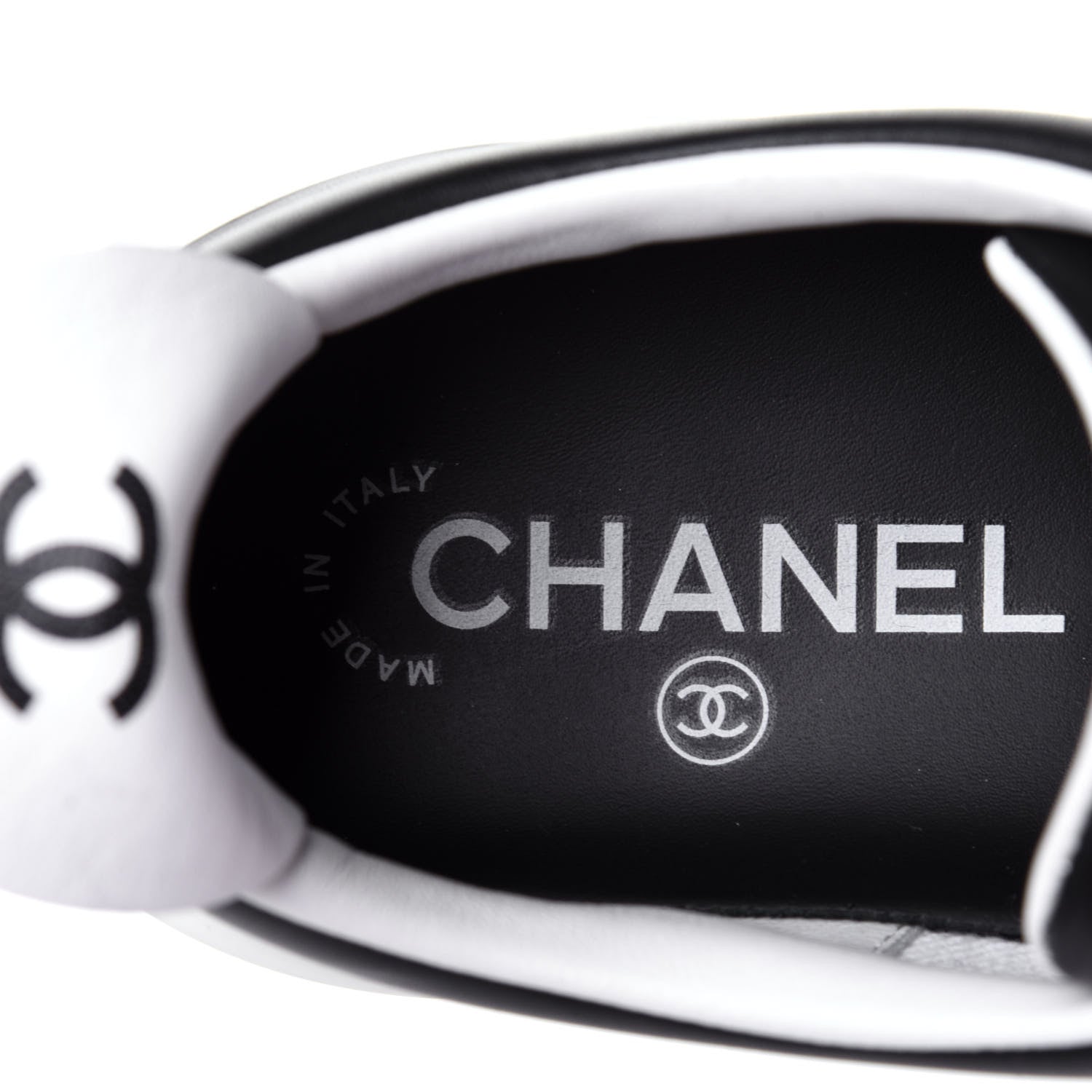 Chanel Calfskin CC Womens Sneakers 35.5 Black 8 of 10
