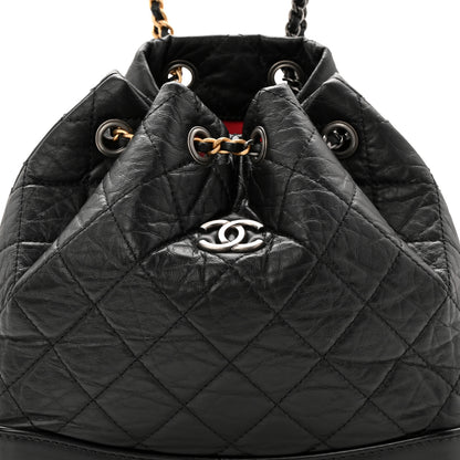 Chanel Aged Calfskin Quilted Small Gabrielle Backpack Black 8 of 11