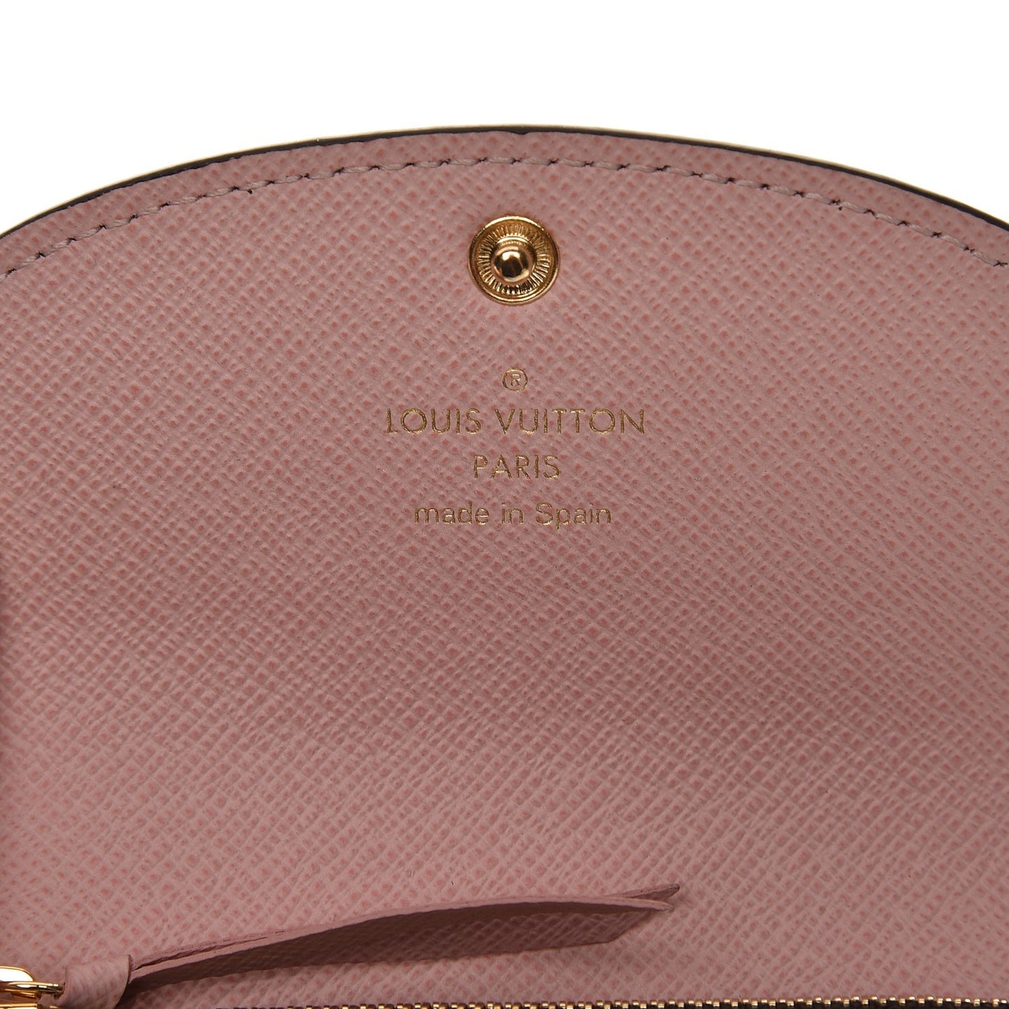 Damier Ebene Rosalie Coin Purse Rose Ballerine