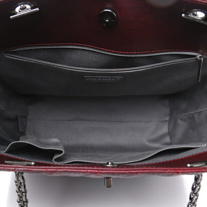 Chanel Aged Calfskin Quilted Reissue 2.55 Tote Dark Burgundy 4 of 4