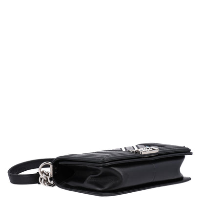 Chanel Lambskin Iridescent PVC Chevron Quilted Medium Boy Flap Black Silver 4 of 10
