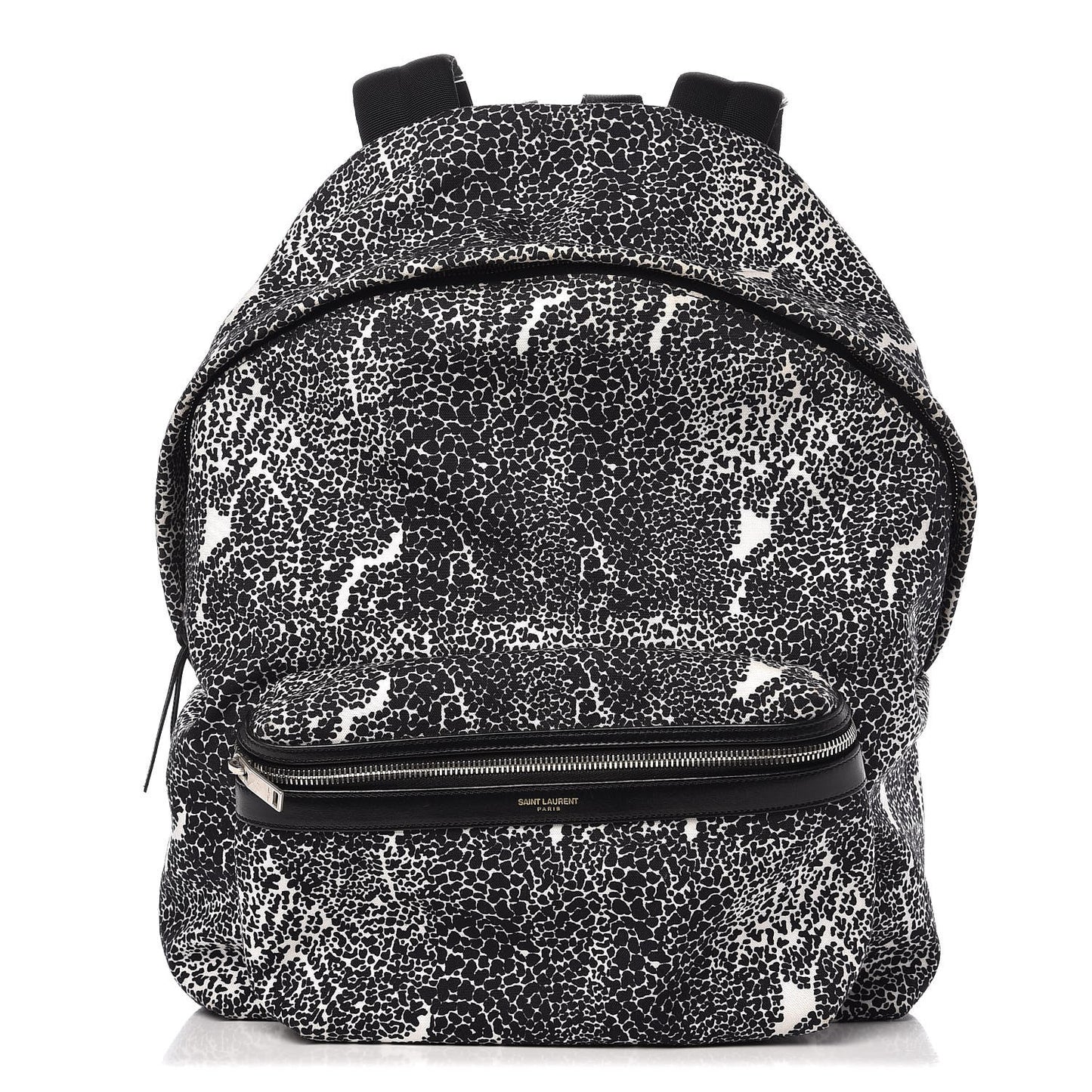 Printed Canvas Hunting Backpack Black White