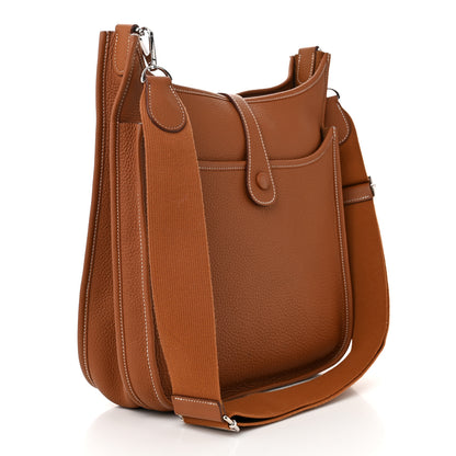 Hermes Taurillon Clemence Evelyne III GM Gold 3 of 10