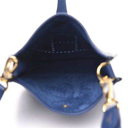 Hermes Taurillon Clemence Evelyne TPM Deep Blue 5 of 9