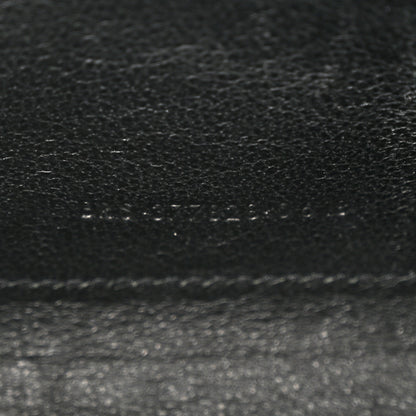 Saint Laurent Grain De Poudre Matelasse Chevron Monogram Chain Wallet Black 8 of 13