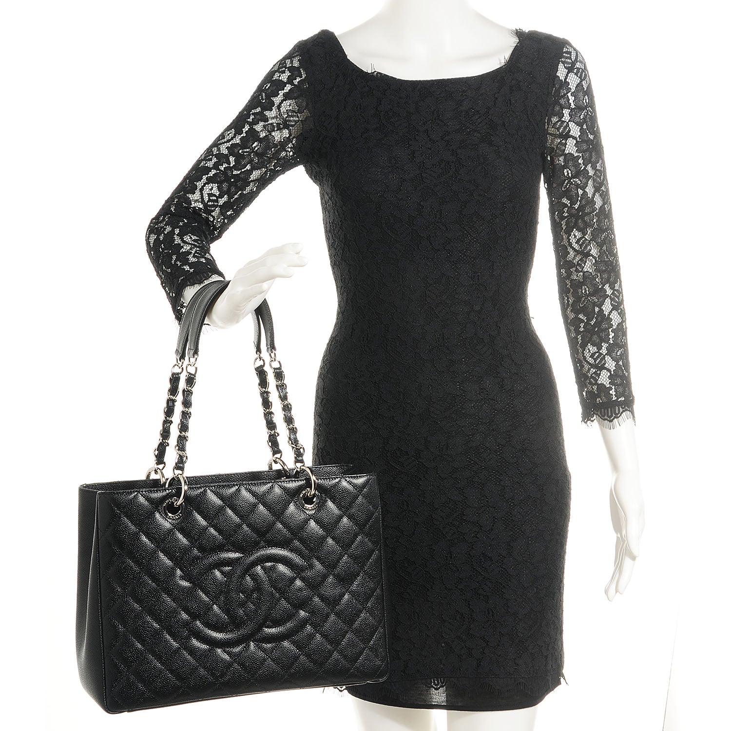 Chanel Caviar Grand Shopping Tote GST Black 2 of 7