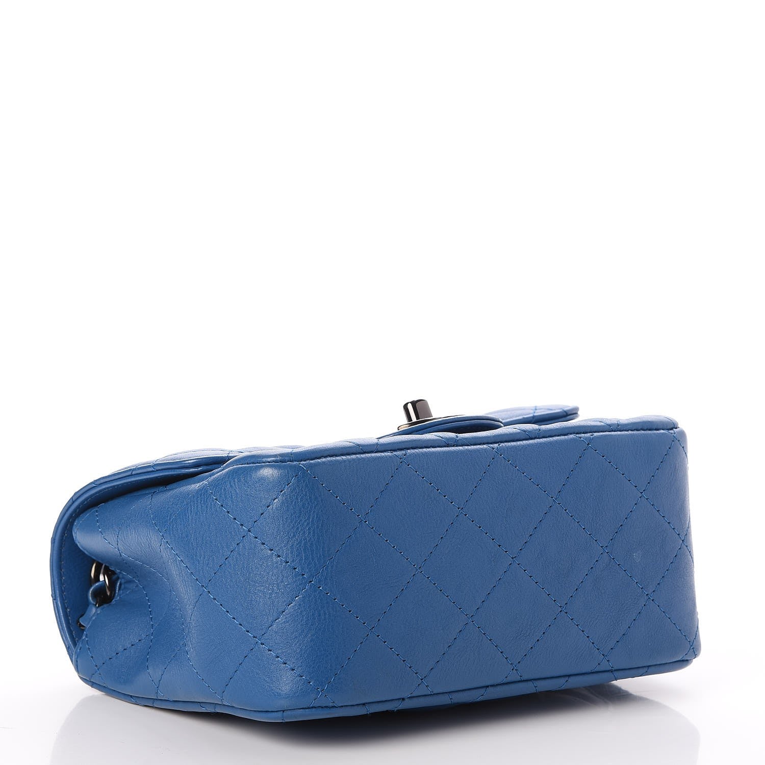 Chanel Calfskin Quilted Mini Square Flap Blue 4 of 8