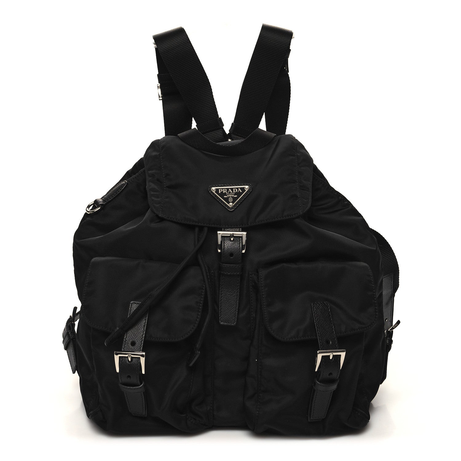 Prada Re-Nylon Tessuto Saffiano Medium Backpack Black 1 of 11